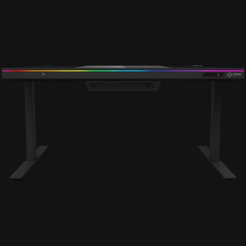 LORGAR Electric Gaming Desk DE90G Dual Motor PC Case Glass Black