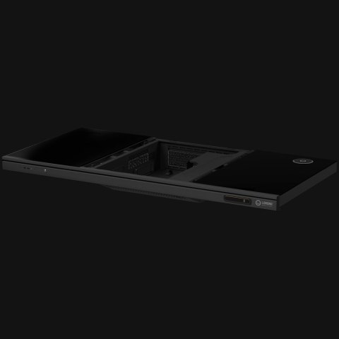 LORGAR Electric Gaming Desk DE90G Dual Motor PC Case Glass Black