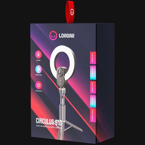 LORGAR Streaming Webcam Circulus 910 5MP Ring Light