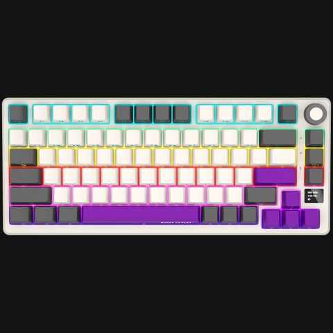 LORGAR KBP7075W, Wireless 75% Mechanical Gaming Keyboard Pro, Beige, EN layout