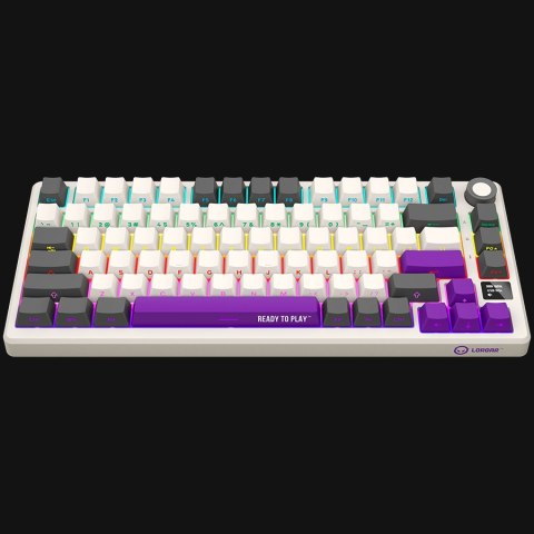 LORGAR KBP7075W, Wireless 75% Mechanical Gaming Keyboard Pro, Beige, EN layout