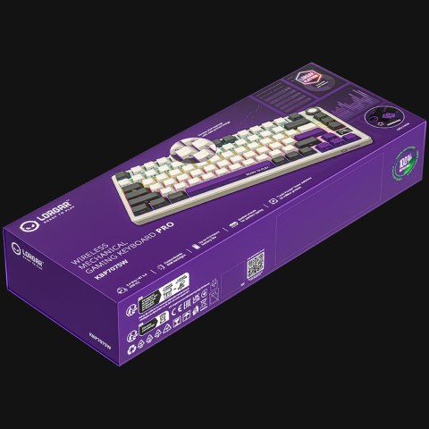 LORGAR KBP7075W, Wireless 75% Mechanical Gaming Keyboard Pro, Beige, EN layout