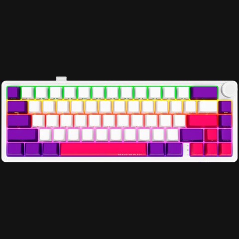 LORGAR Gaming Keyboard KBP70MW Pro Wireless 65% White EN