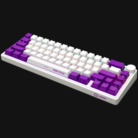 LORGAR Gaming Keyboard KBP70MW Pro Wireless 65% White EN