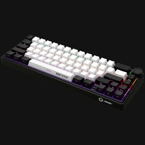 LORGAR Gaming Keyboard KBP70MW Pro Wireless 65% Black EN