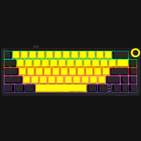 LORGAR Gaming Keyboard KBP70MW Pro Wireless 65% Yellow EN