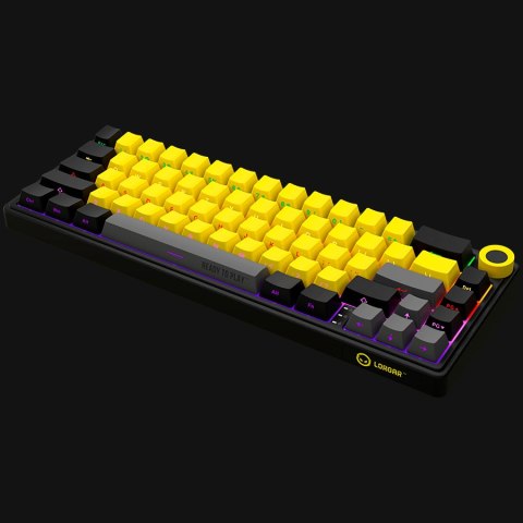 LORGAR Gaming Keyboard KBP70MW Pro Wireless 65% Yellow EN