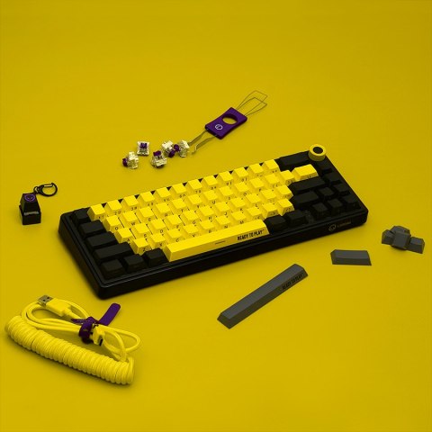 LORGAR Gaming Keyboard KBP70MW Pro Wireless 65% Yellow EN