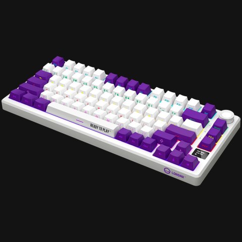 LORGAR Gaming Keyboard KBP7075W Pro Wireless 75% White EN