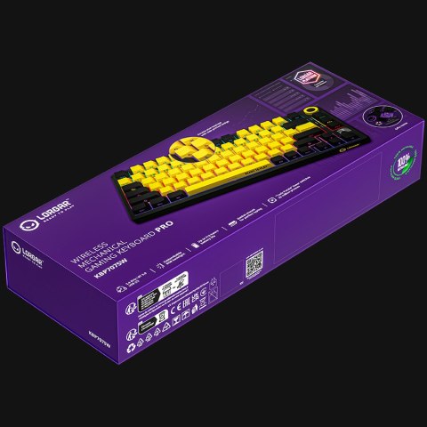 LORGAR Gaming Keyboard KBP7075W Pro Wireless 75% Yellow EN