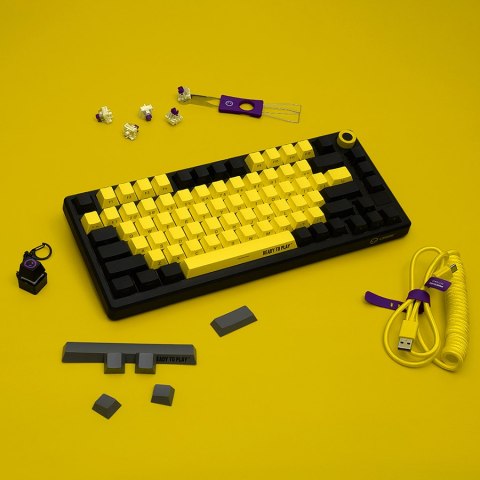 LORGAR Gaming Keyboard KBP7075W Pro Wireless 75% Yellow EN