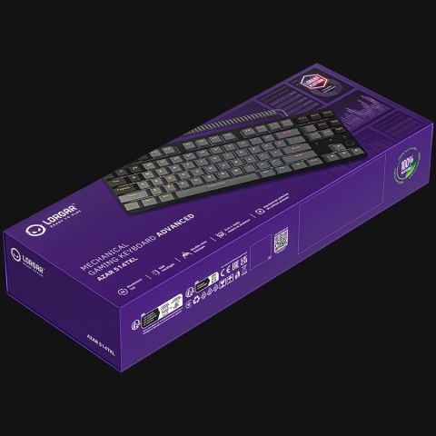 LORGAR Gaming Keyboard Azar 514TKL Wired Black EN