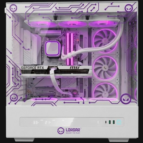 LORGAR Gaming PC Pro P401 Ryzen 7 7800X3D RTX 5070 Ti White