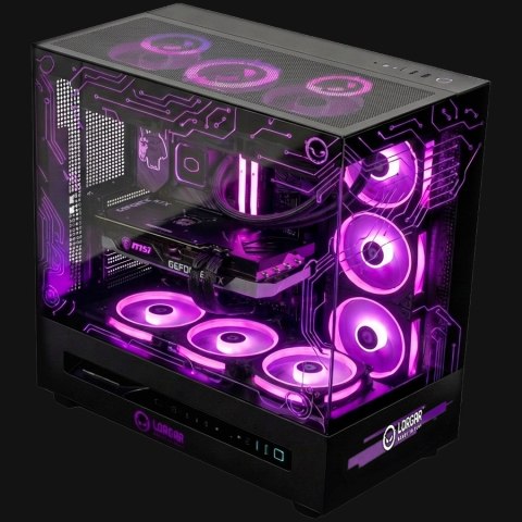 LORGAR Gaming PC Pro P401 Ryzen 7 7800X3D RTX 5070 Ti Black
