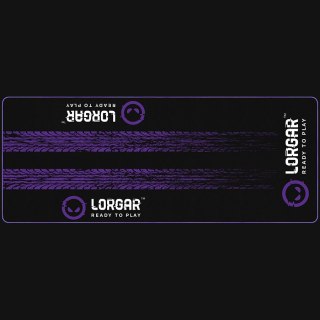 LORGAR RX1FM, Sim Racing Floor Mat Advanced, Stitched edge, 1,700X700X3 mm, Black/purple