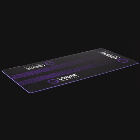 LORGAR RX1FM, Sim Racing Floor Mat Advanced, Stitched edge, 1,700X700X3 mm, Black/purple