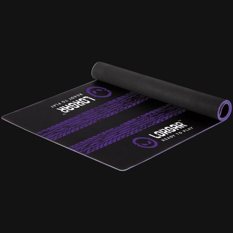 LORGAR RX1FM, Sim Racing Floor Mat Advanced, Stitched edge, 1,700X700X3 mm, Black/purple