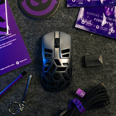 LORGAR Gaming Mouse MSE90W Magnesium Alloy Wireless Gaming Mouse Elite, Dark Grey