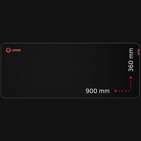 LORGAR Gaming Mouse Pad Main 329 Control Black/Red