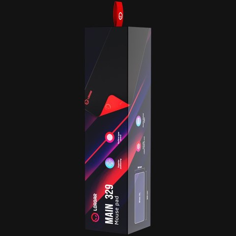 LORGAR Gaming Mouse Pad Main 329 Control Black/Red