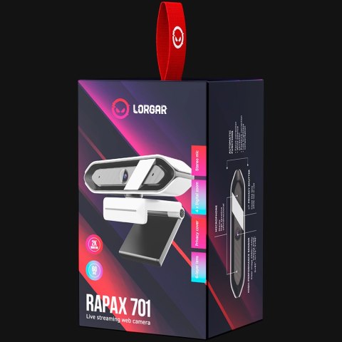 LORGAR Streaming Webcam Rapax 701 1080p 60fps White