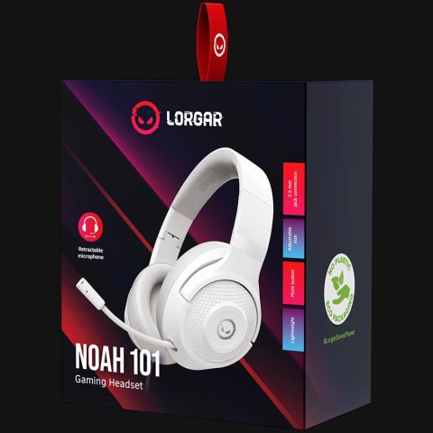 LORGAR Gaming Headset Noah 101 Wired White