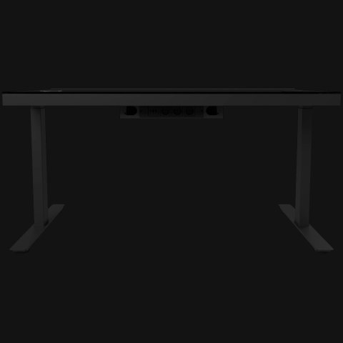 LORGAR Electric Gaming Desk DP80G Dual Motor RGB Glass Black