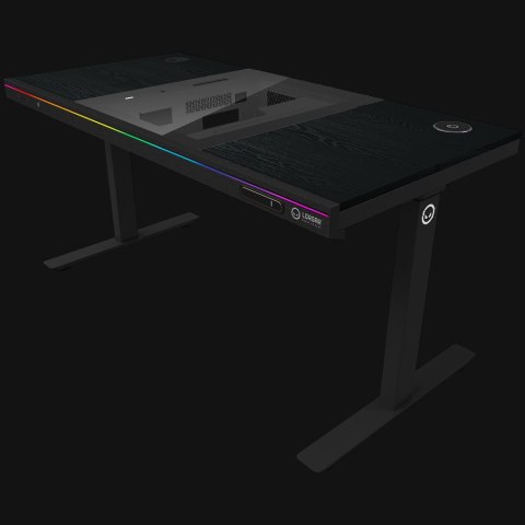 LORGAR Electric Gaming Desk DE90W Dual Motor PC Case Black