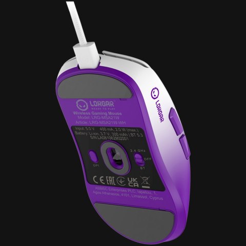 LORGAR Gaming Mouse MSA21W Advanced Wireless PixArt 3315 White