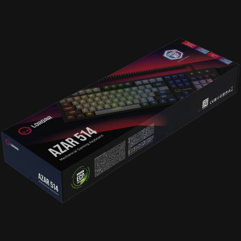 LORGAR Gaming Keyboard Azar 514 Wired Black EN