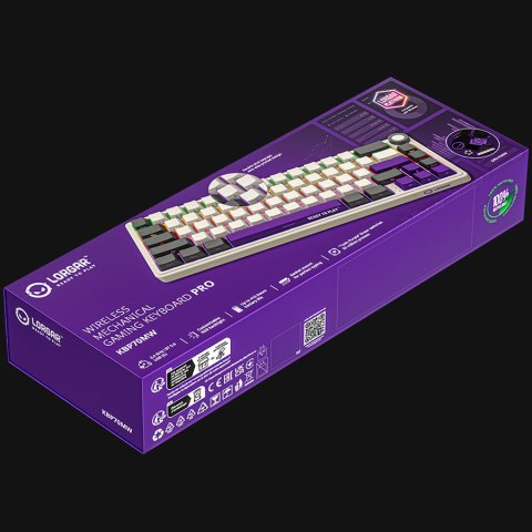 LORGAR KBP70MW, Wireless 65% Mechanical Gaming Keyboard Pro, Beige, EN layout