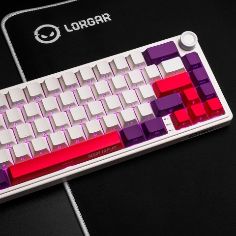 LORGAR Gaming Keyboard KBP70MW Pro Wireless 65% White EN