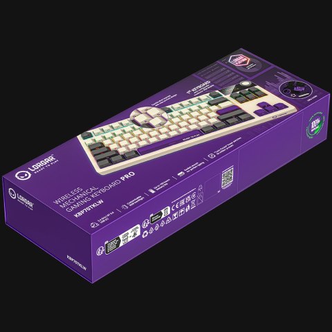 LORGAR KBP70TKLW, Wireless TKL Mechanical Gaming Keyboard Pro, Beige, EN layout