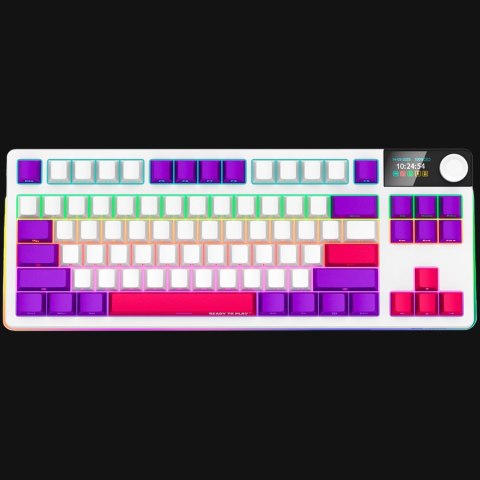 LORGAR Gaming Keyboard KBP70TKLW Pro Wireless White EN
