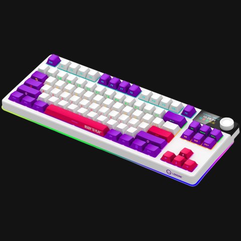 LORGAR Gaming Keyboard KBP70TKLW Pro Wireless White EN