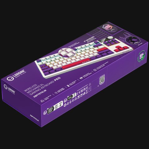LORGAR Gaming Keyboard KBP70TKLW Pro Wireless White EN