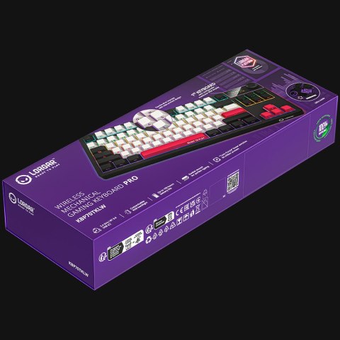LORGAR Gaming Keyboard KBP70TKLW Pro Wireless Black EN