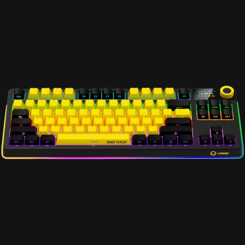 LORGAR Gaming Keyboard KBP70TKLW Pro Wireless Yellow EN