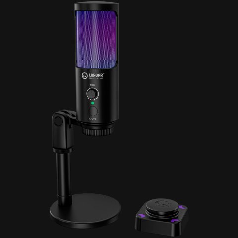 LORGAR Gaming Microphone SMP40 Pro Mute Button RGB Black
