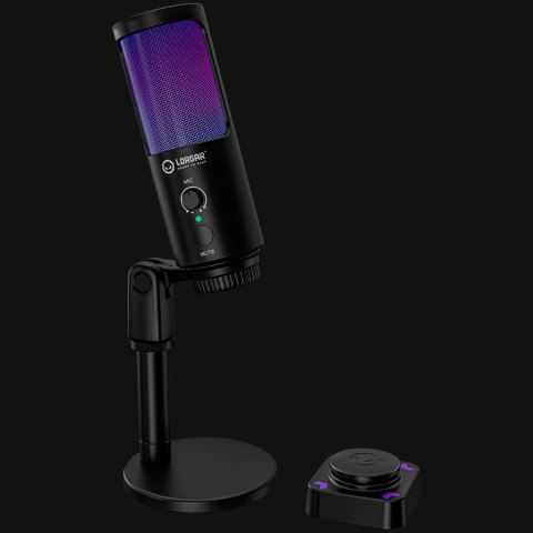 LORGAR Gaming Microphone SMP40 Pro Mute Button RGB Black