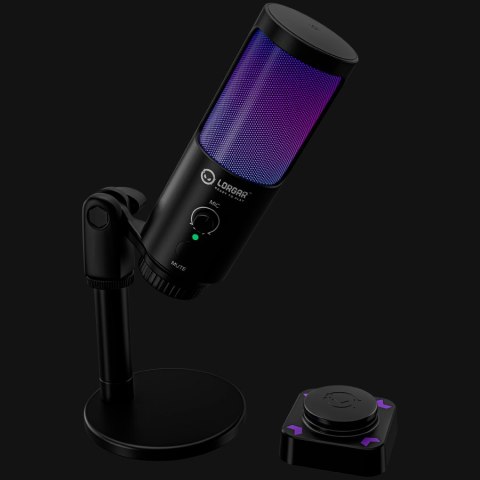 LORGAR Gaming Microphone SMP40 Pro Mute Button RGB Black