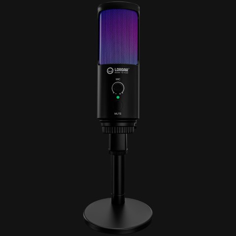 LORGAR Gaming Microphone SMP40 Pro Mute Button RGB Black