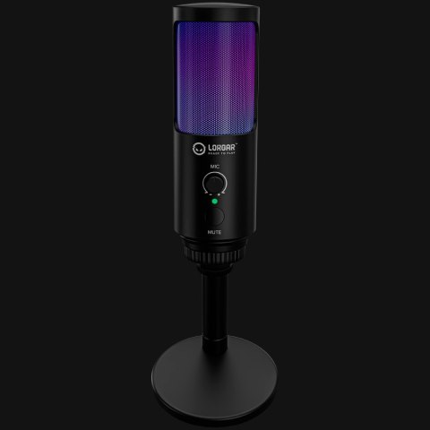 LORGAR Gaming Microphone SMP40 Pro Mute Button RGB Black