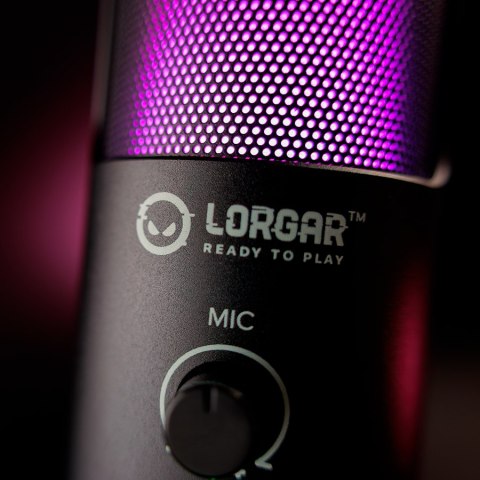 LORGAR Gaming Microphone SMP40 Pro Mute Button RGB Black