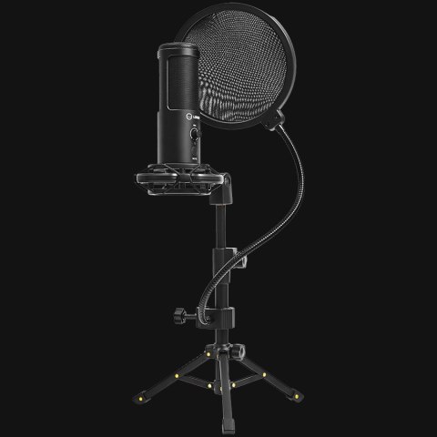 LORGAR Gaming Microphone Voicer 721 USB Condenser Black