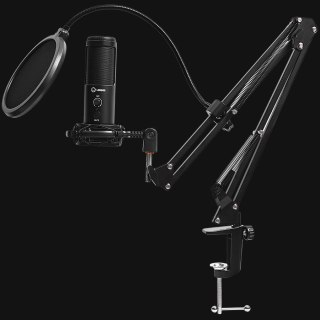 LORGAR Gaming Microphone Voicer 931 USB Condenser Boomarm Black