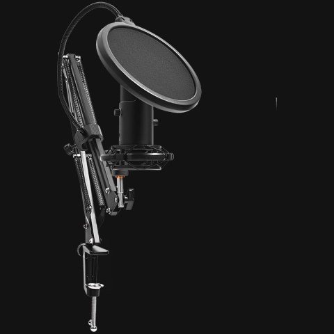 LORGAR Gaming Microphone Voicer 931 USB Condenser Boomarm Black