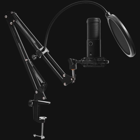 LORGAR Gaming Microphone Voicer 931 USB Condenser Boomarm Black