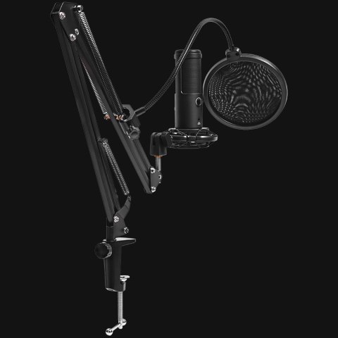 LORGAR Gaming Microphone Voicer 931 USB Condenser Boomarm Black