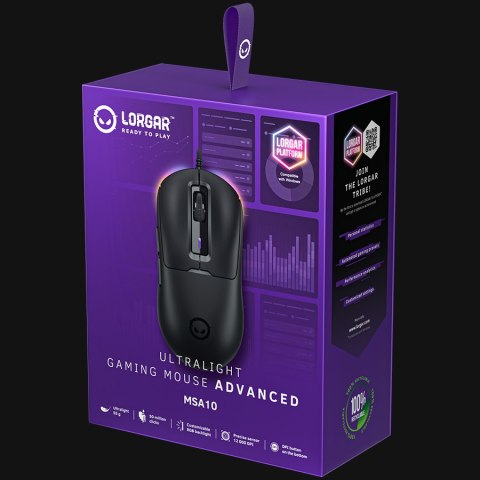 LORGAR Gaming Mouse MSA10 Advanced Wired PixArt 3311 Black
